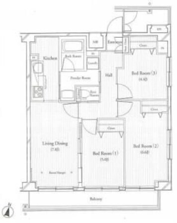 フィットエル仙台一番町の物件間取画像